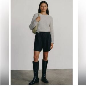 Ozma High Pfeiffer Waisted Linen Shorts Size Small